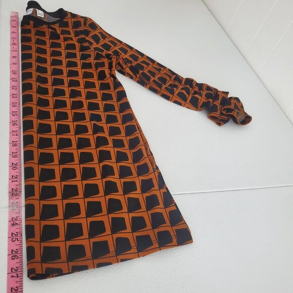 Susan Graver Womens Geometric Liquid Knit Bateau Neck Tunic Top Size S Career - Picture 6 of 8